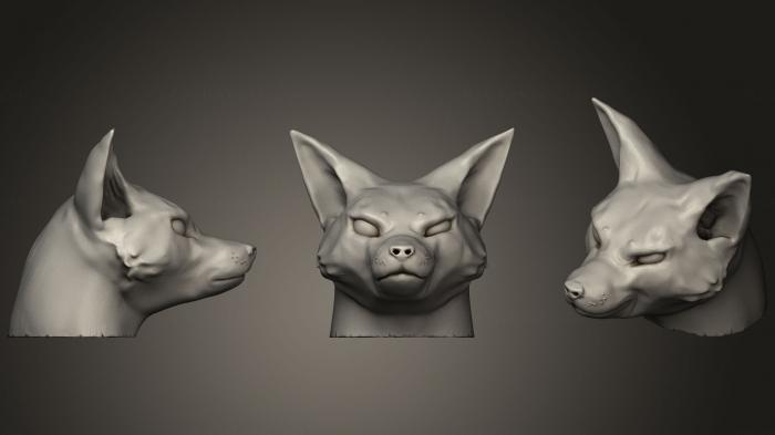 Masks and muzzles of animals (MSKJ_0168) 3D model for CNC machine
